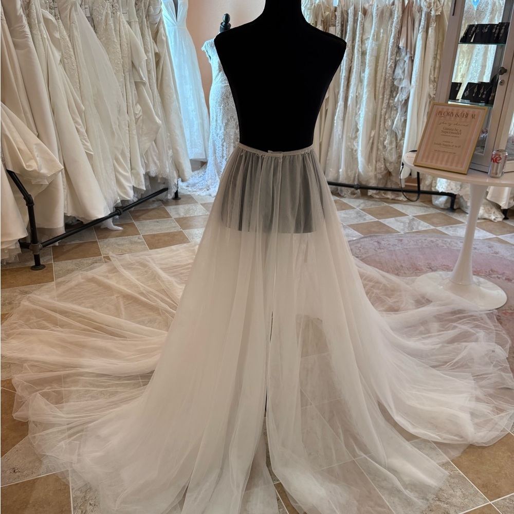 Ivory Tulle Overskirt- Morilee